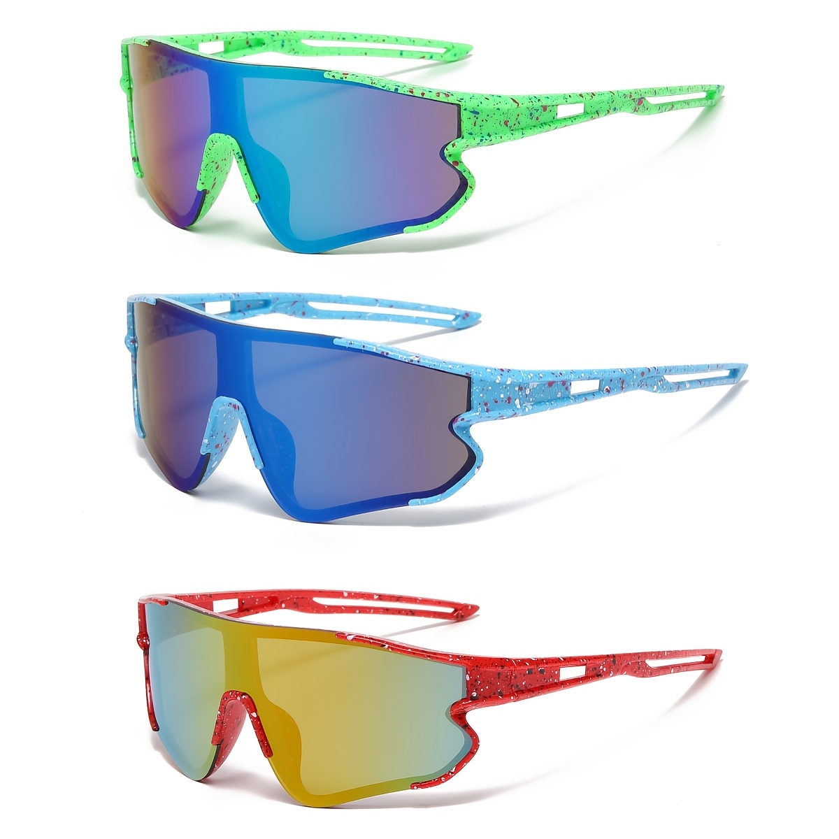Men Fashion Kids - 3 Pack/Kids Glasses PC Lenses, Rectangular,