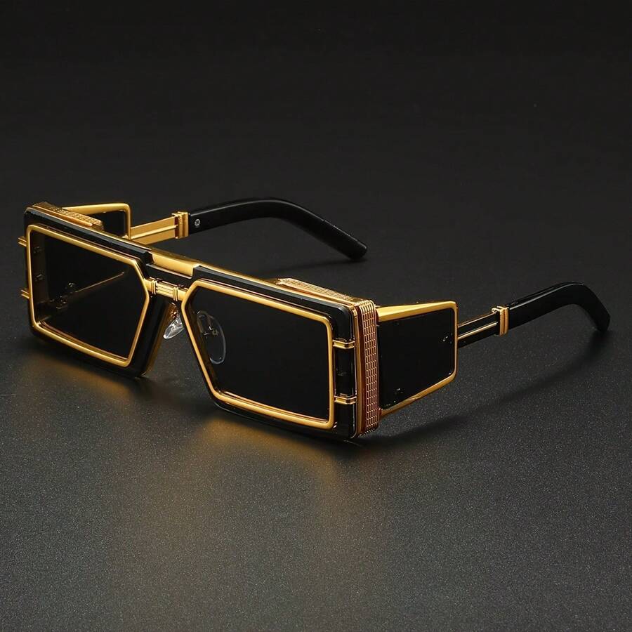 Men Fashion Photography - High-End Futuristic Cyberpunk Sunglasses Men Metal