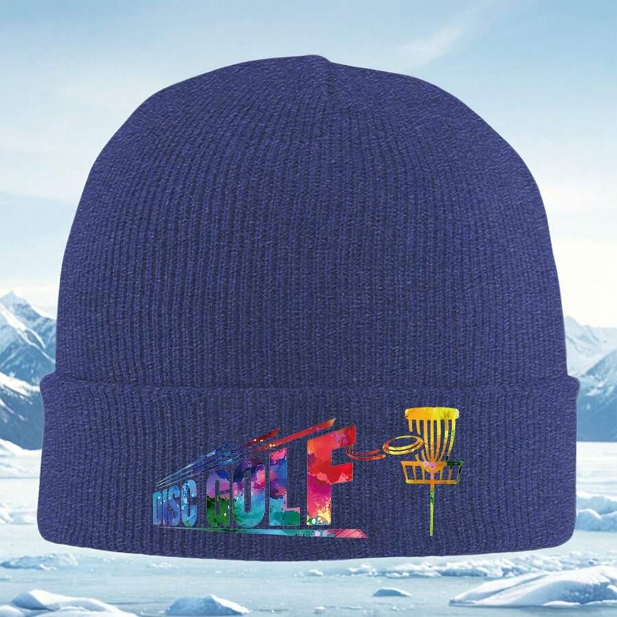 Beanie Winter Hat - Colorful Disc Golf Knitted Beanie Hat