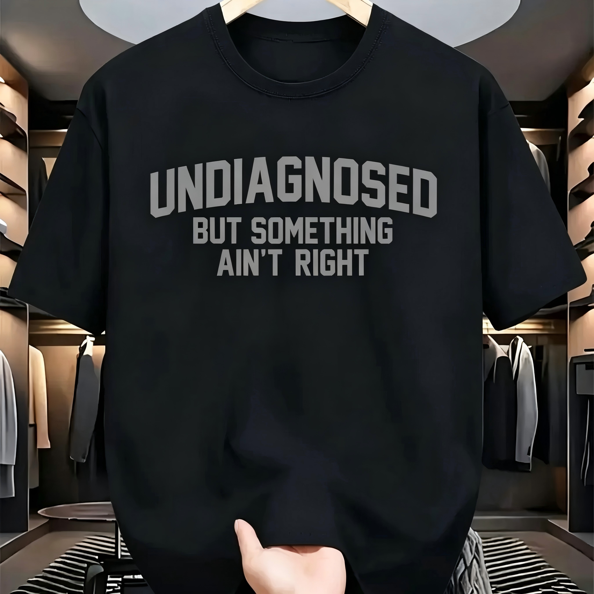 Men'S Fashion Quotes - Men's Black Cotton T-Shirt 