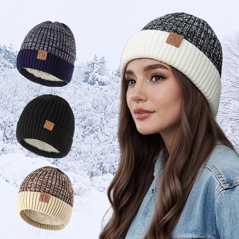 Beanie Winter Hat - Women Brimless Cap Women Men Warm