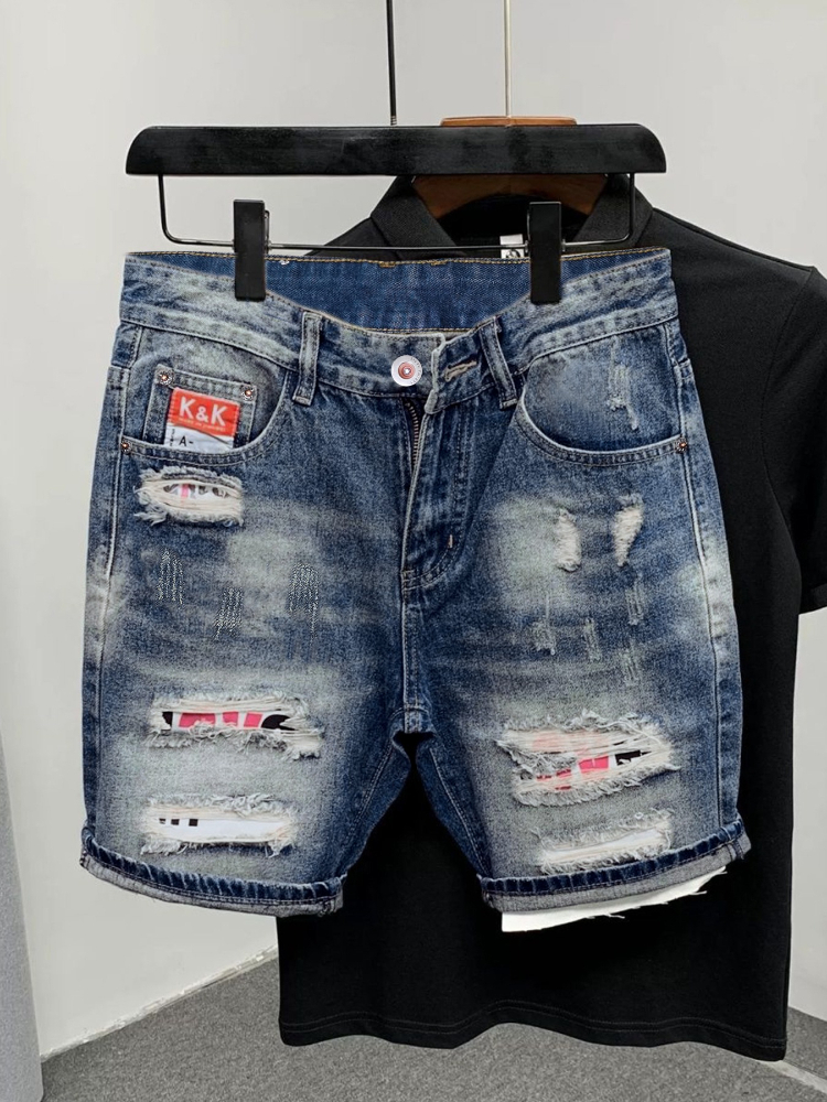 Mens Fashion Trends 2026 - 2026 Summer Ripped Straight Men Denim