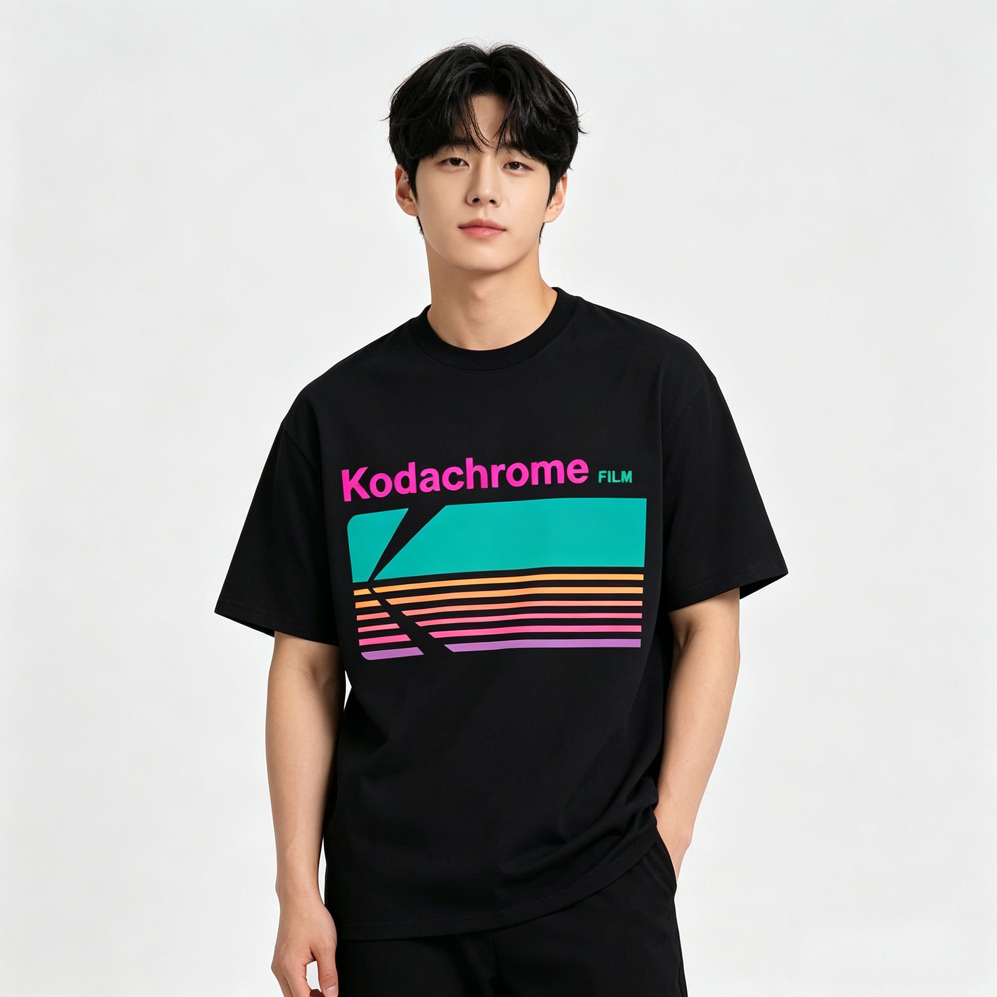 Men Fashion Photography - Summer Kodak Color Film Retro Printed