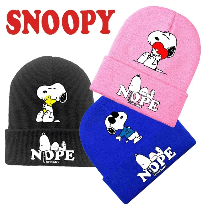 Beanie Winter Hat - Snoopys Knitted Hats Outdoor Keep Warm