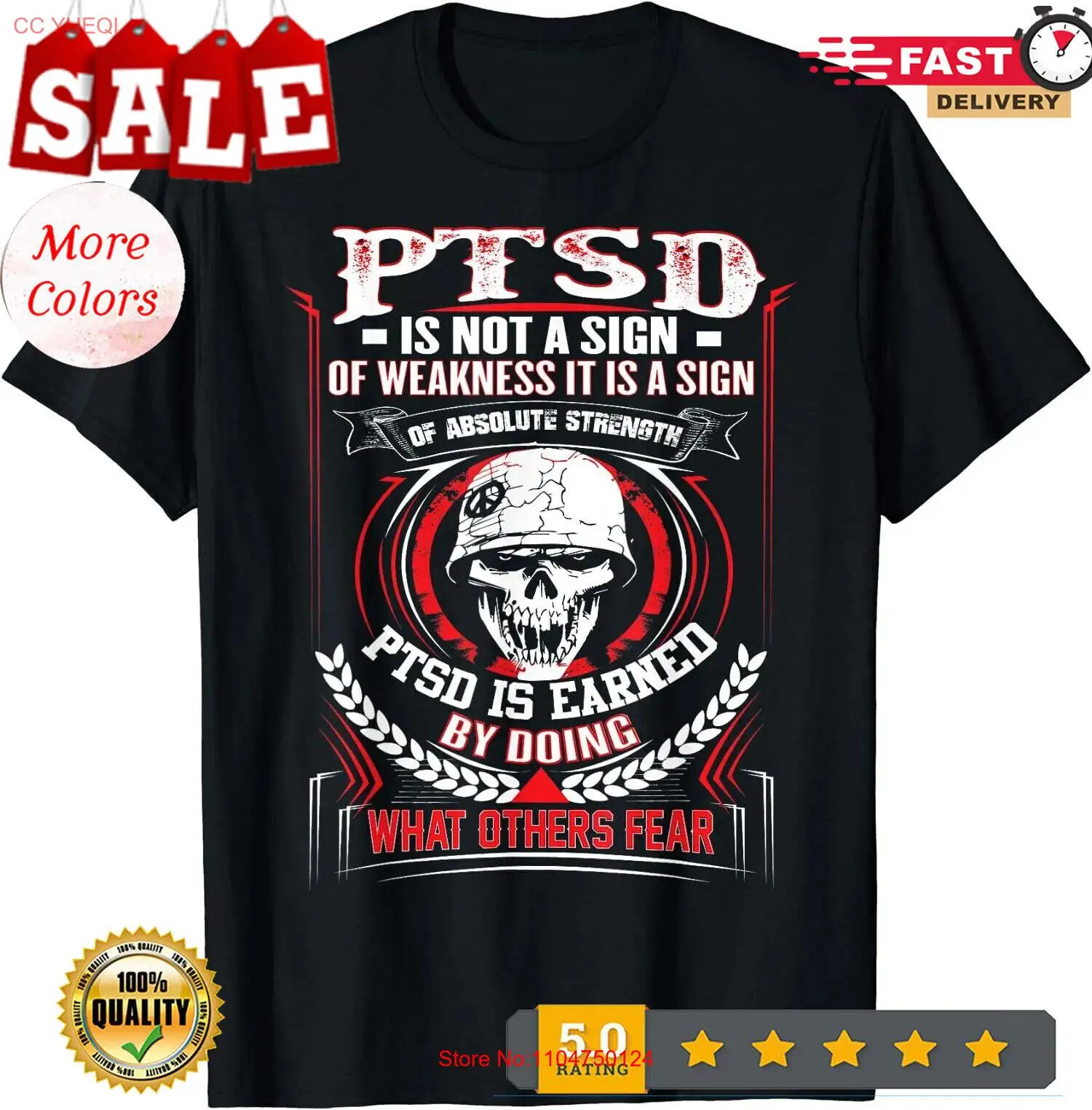 Military Shirt Men - NEW LIMITED PTSD Is Not a