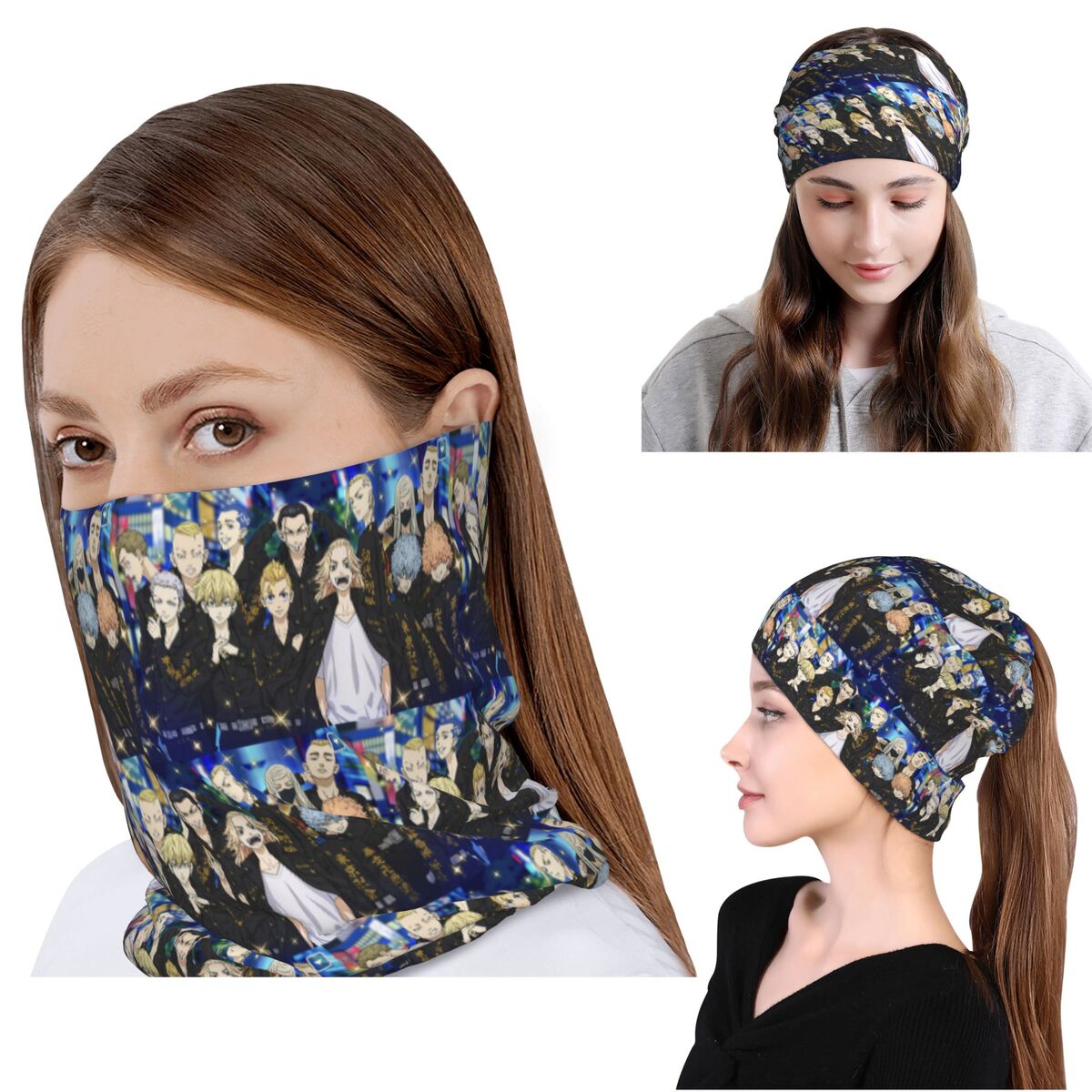 Beanie Winter Hat - Tokyo Revengers Bandana Neck Gaiter Mask