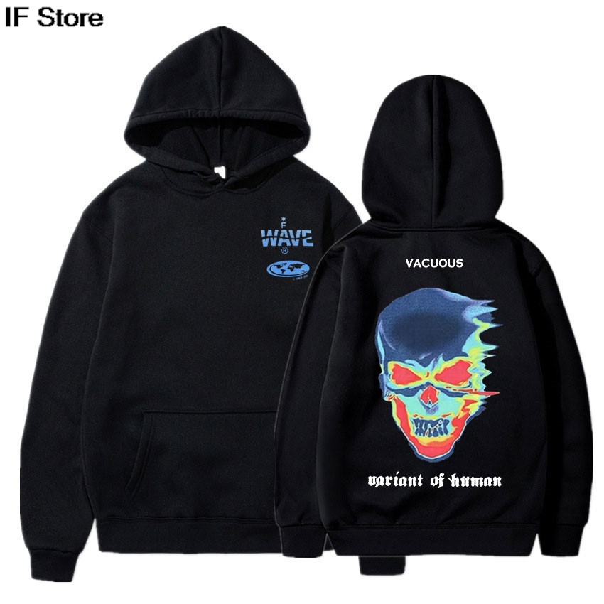 Mens Fashion Style Images - Skeleton Thermal Imaging Graphic Print Hoodie