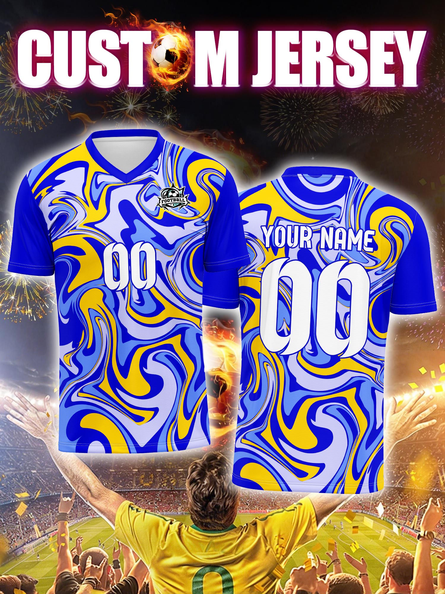 Mens Fashion Modern - Custom Soccer Jersey With Custom Image,