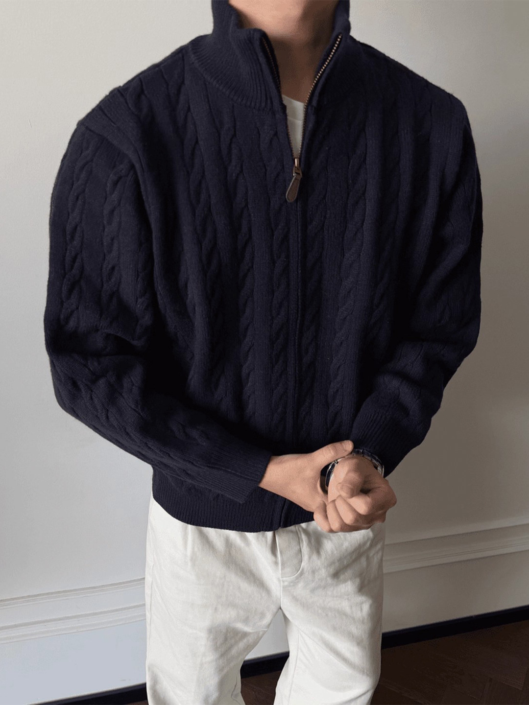 Fur Collar Pullovers Anime Men - Mens Fashion Style Images 리뷰 및 가격