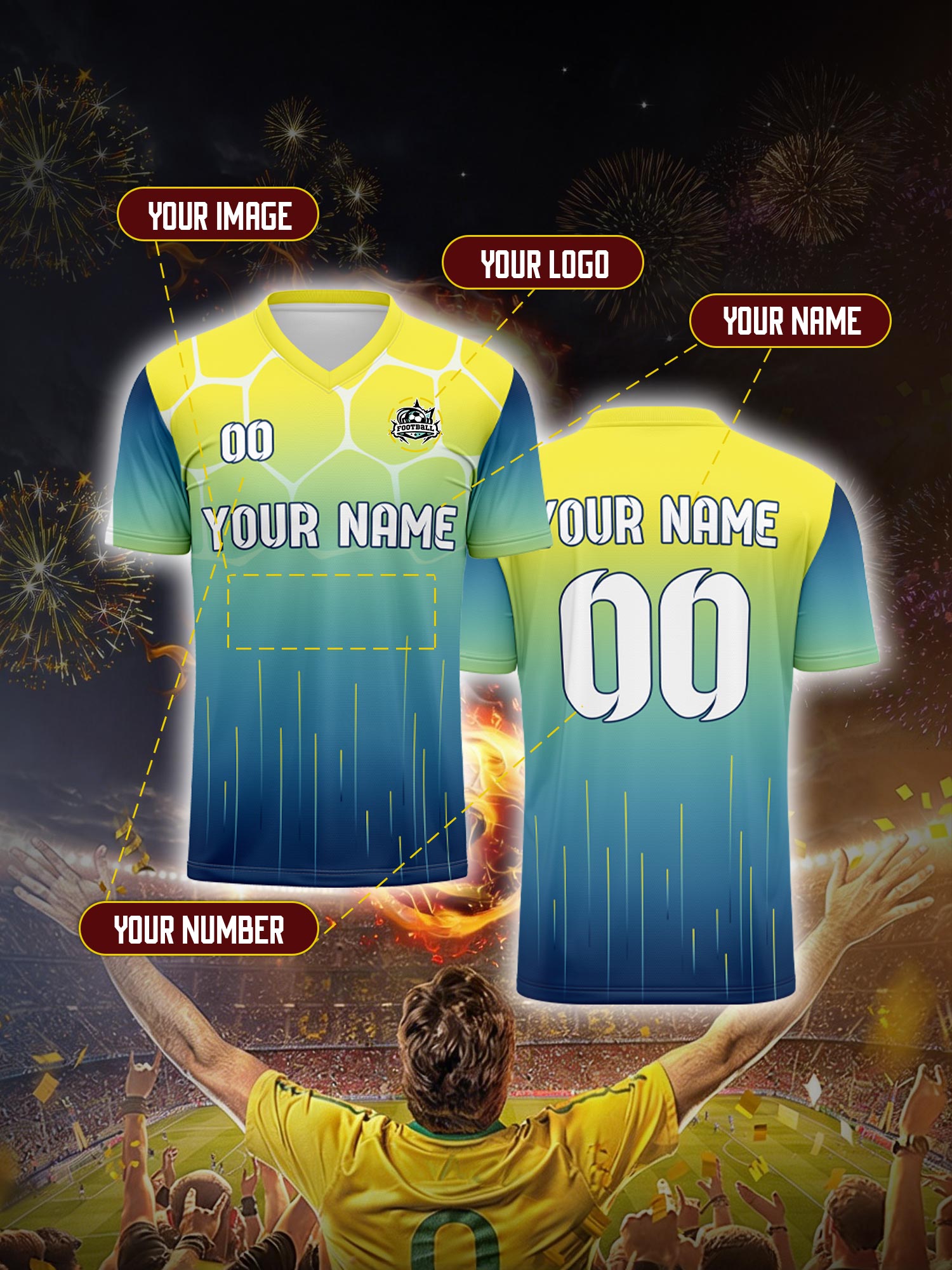 Custom Soccer Jersey With Cust - Mens Fashion Modern 리뷰 및 가격