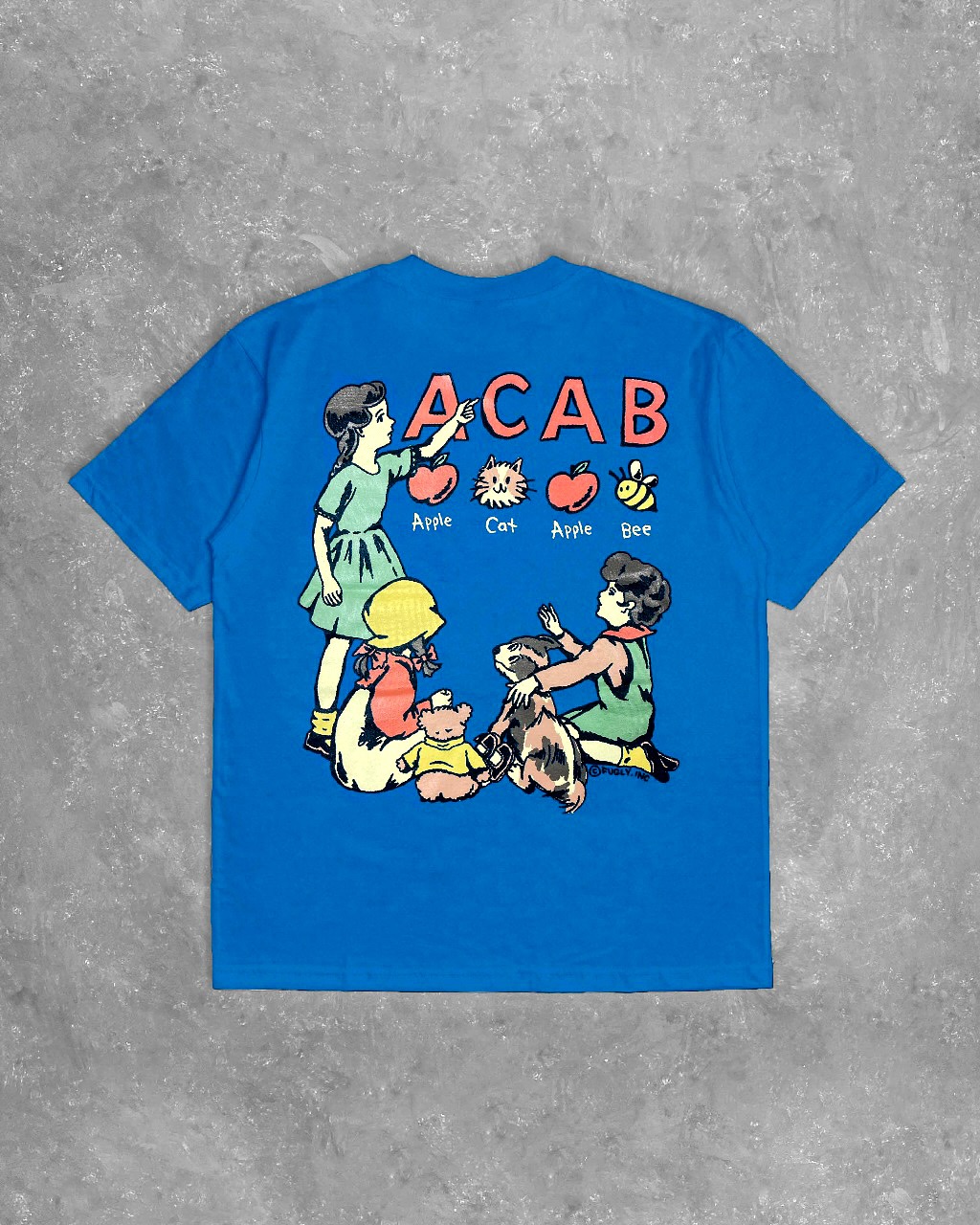 Retro style blue cartoon ACAB  - Mens Fashion Style Images 리뷰 및 가격