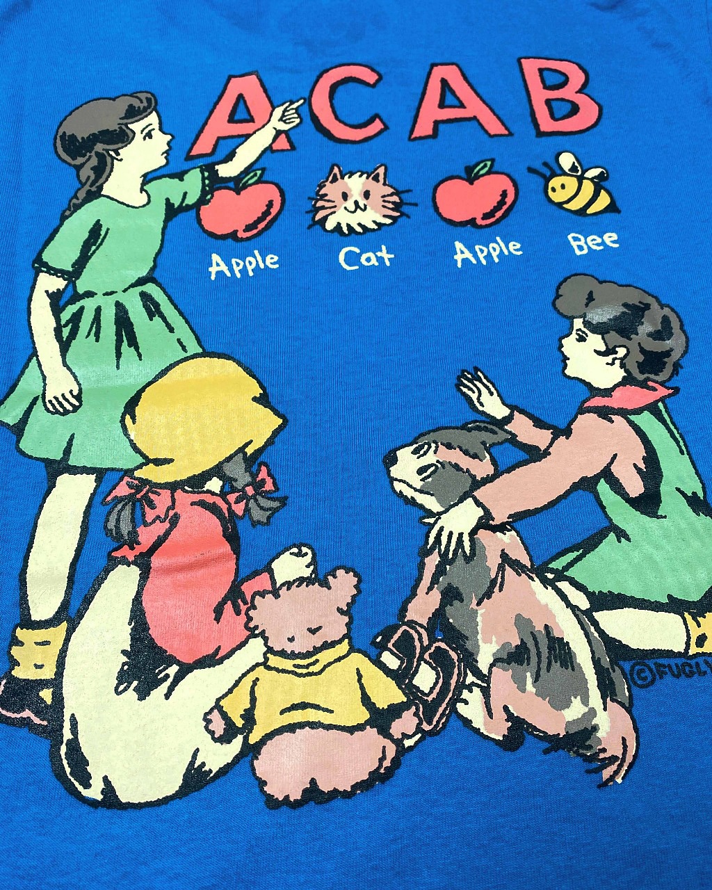 Retro style blue cartoon ACAB  - Mens Fashion Style Images 리뷰 및 가격