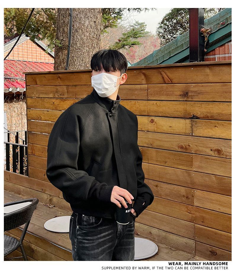 Wool Blend Jacket Man High Qua - Mens Fashion Style Images 리뷰 및 가격