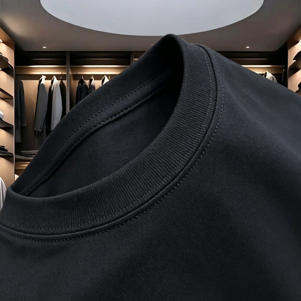 Men's Black Cotton T-Shirt 