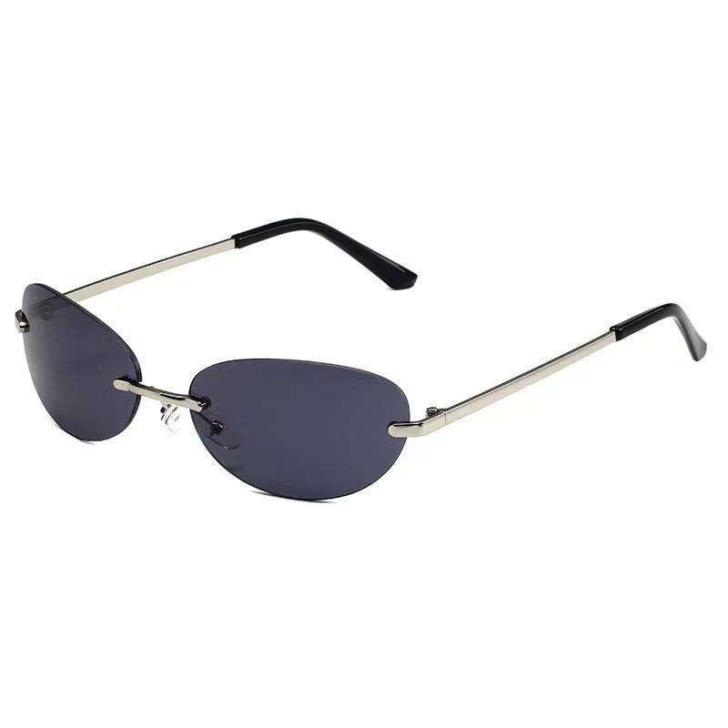 Rimless Oval Sunglasses Women  - Men'S Fashion Glasses 리뷰 및 가격