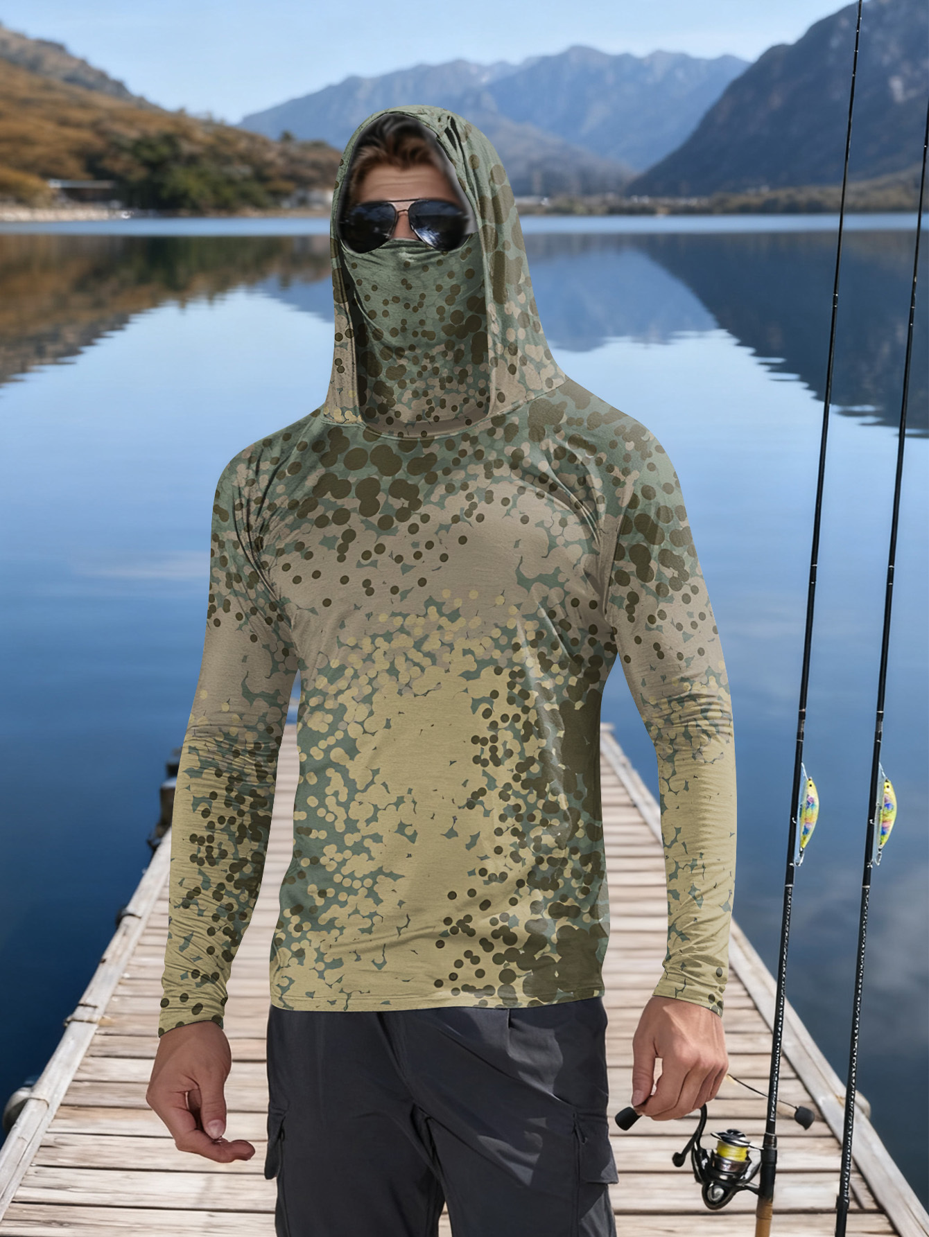 Men's Fishing Hooded Long-Slee - Military Shirt Men 리뷰 및 가격