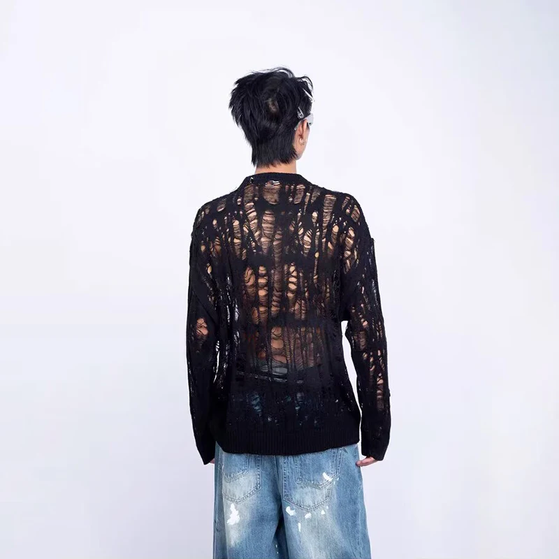 Vintage Ripped Hollow Out Mesh - Mens Fashion Mullet 리뷰 및 가격