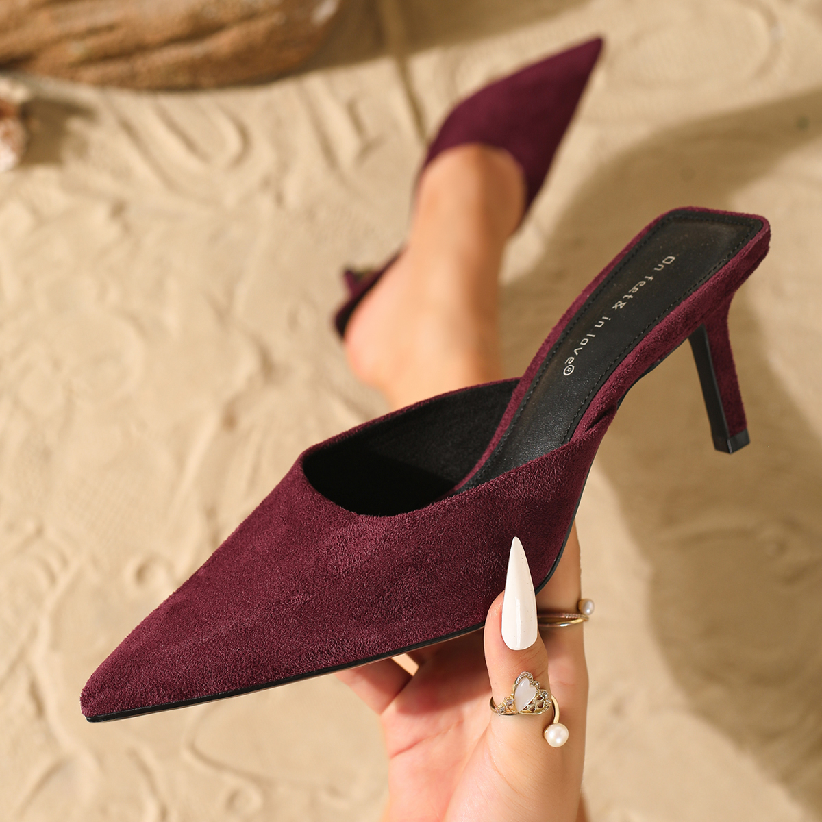 Women's fashionable suede slip - Mens Fashion Modern 리뷰 및 가격