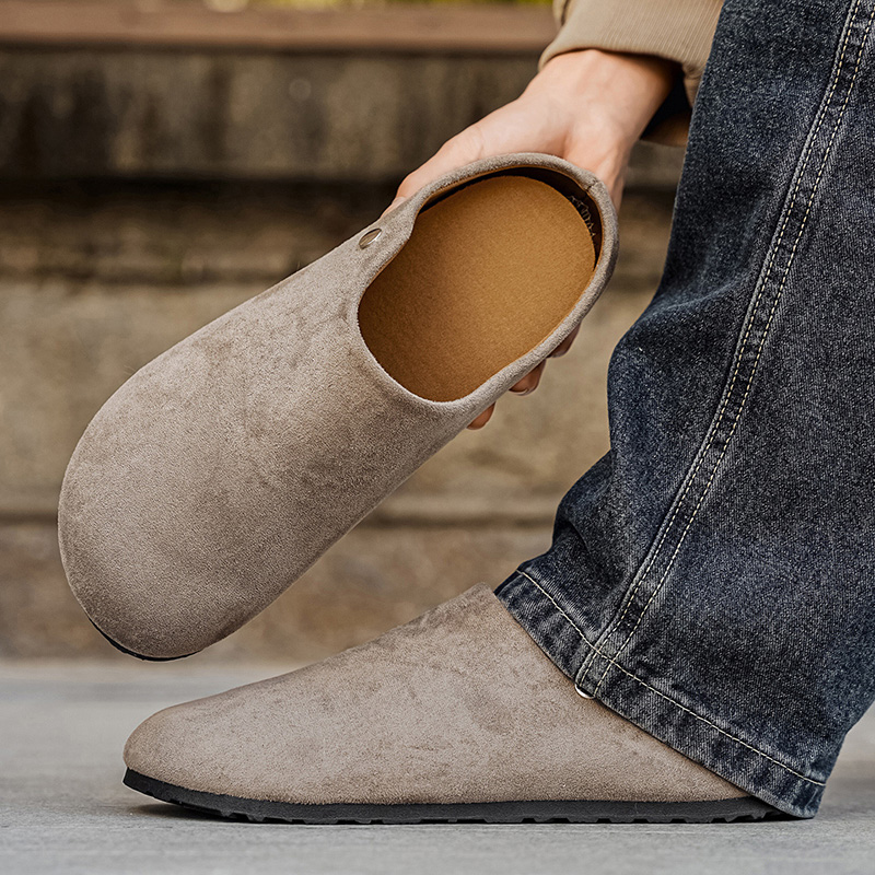 Men Suede Leather Slippers Mul - Mens Fashion Mullet 리뷰 및 가격