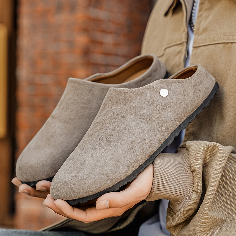 Men Suede Leather Slippers Mul - Mens Fashion Mullet 리뷰 및 가격