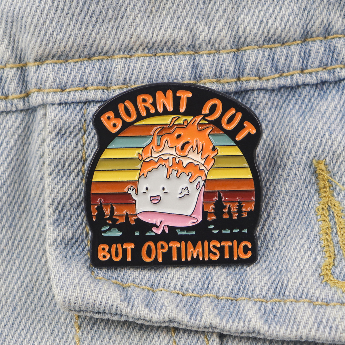 Fire Badges Enamel Pin Brooche - Men'S Fashion Quotes 리뷰 및 가격