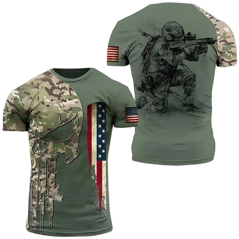 Summer New Military Printed Me - Military Shirt Men 리뷰 및 가격