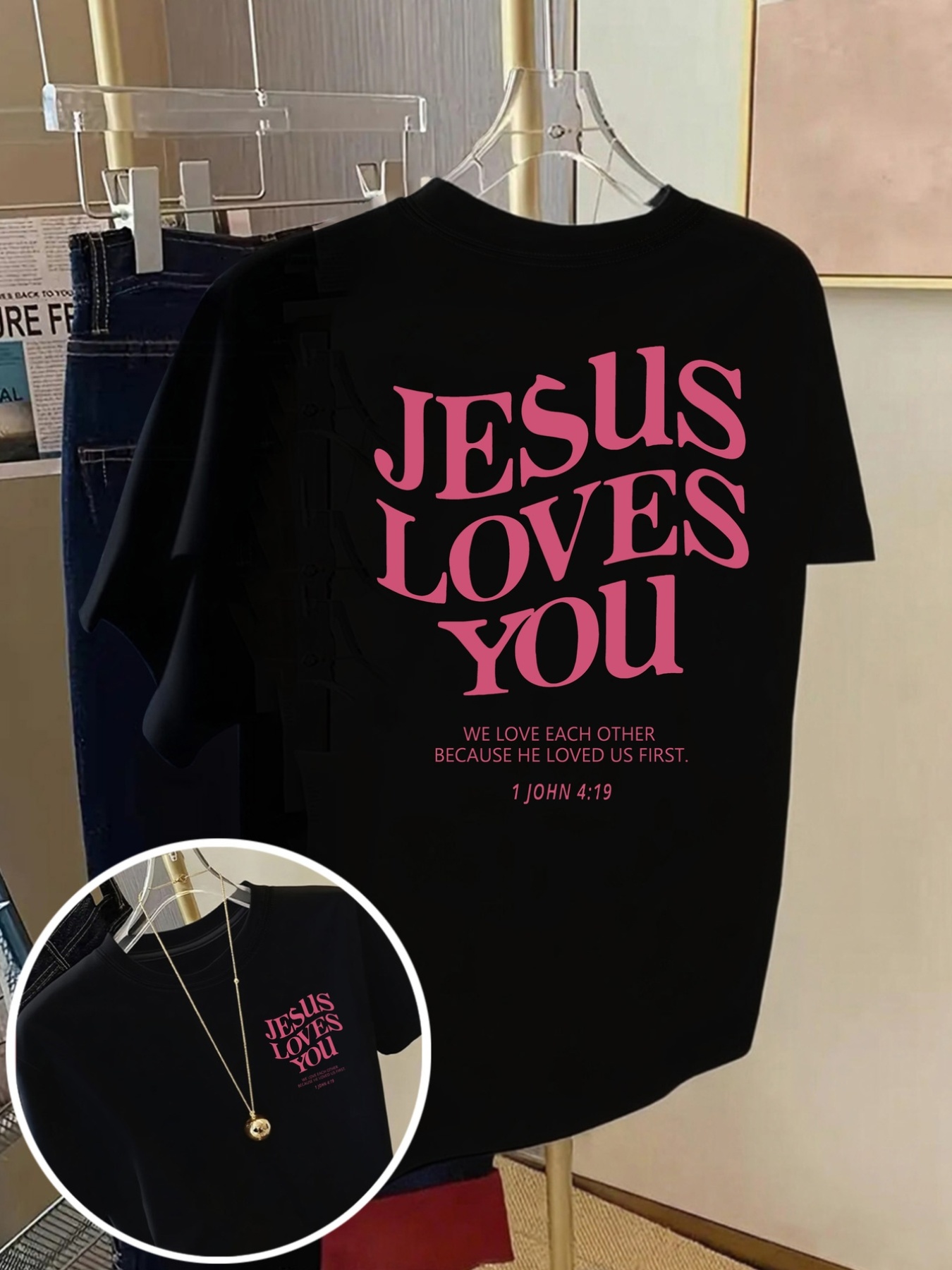 Short Sleeved T-shirt - Jesus  - Men'S Fashion Quotes 리뷰 및 가격