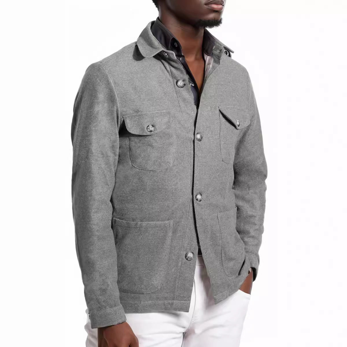 Wool Blend Jacket Man Classic  - Mens Fashion Style Images 리뷰 및 가격