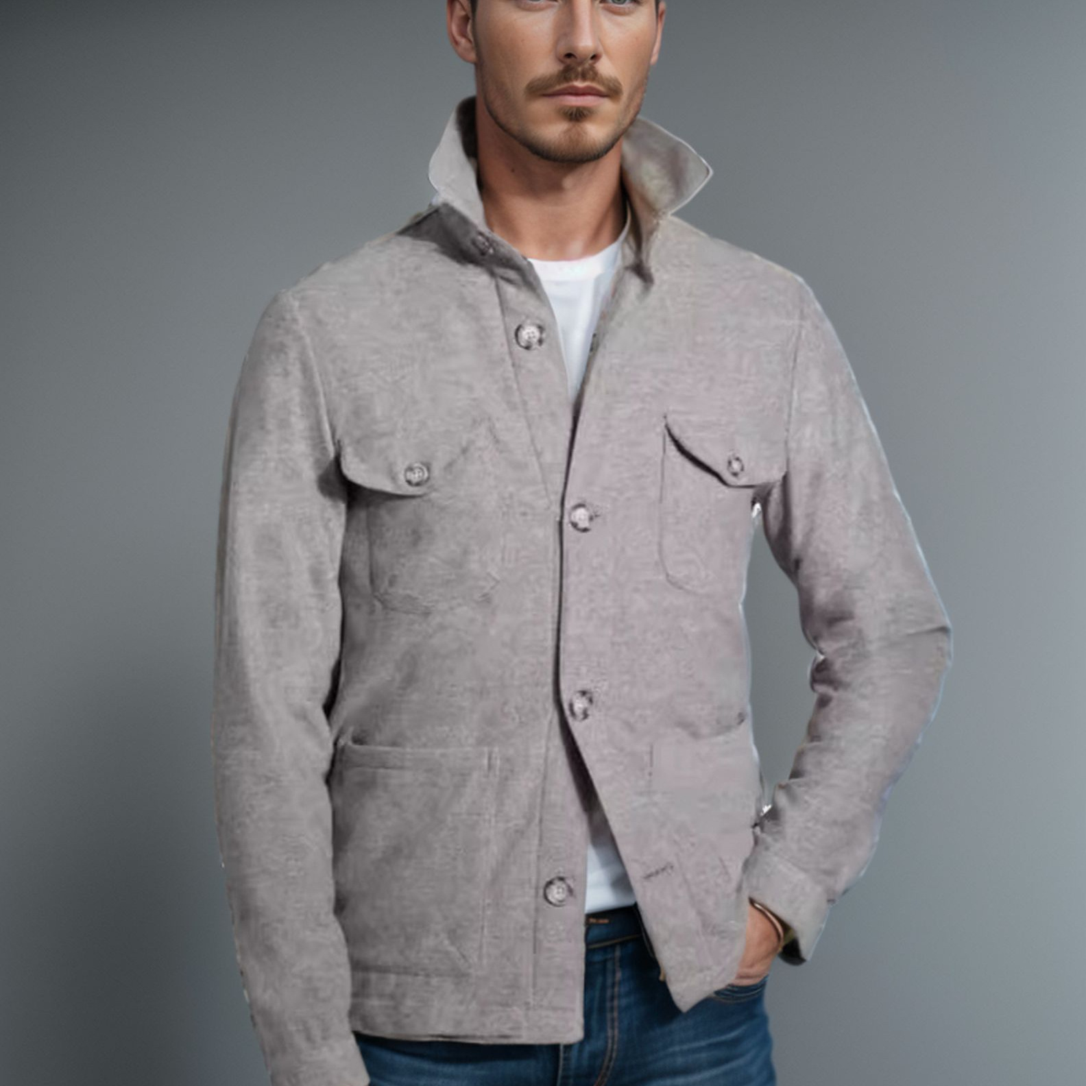Wool Blend Jacket Man Classic  - Mens Fashion Style Images 리뷰 및 가격