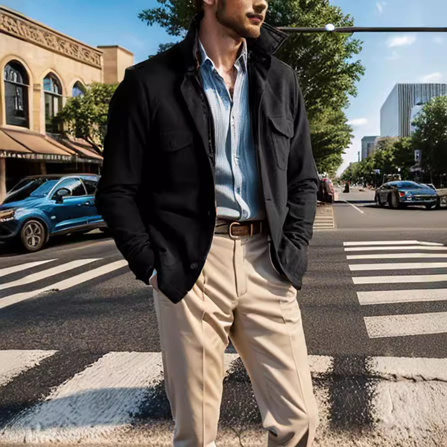 Wool Blend Jacket Man Classic  - Mens Fashion Style Images 리뷰 및 가격