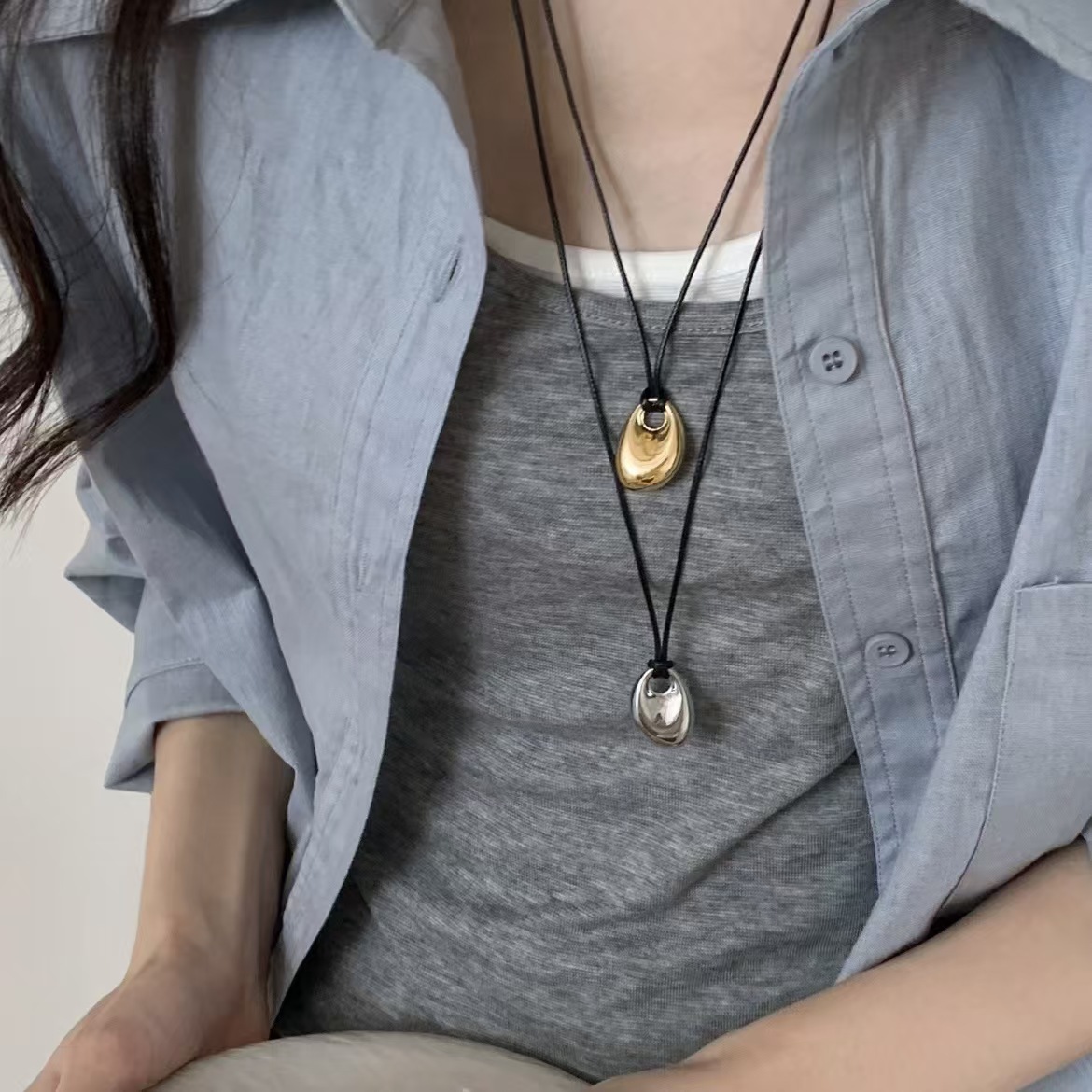 Korean Black Skin Rope Silver  - Mens Fashion Trends 2026 리뷰 및 가격