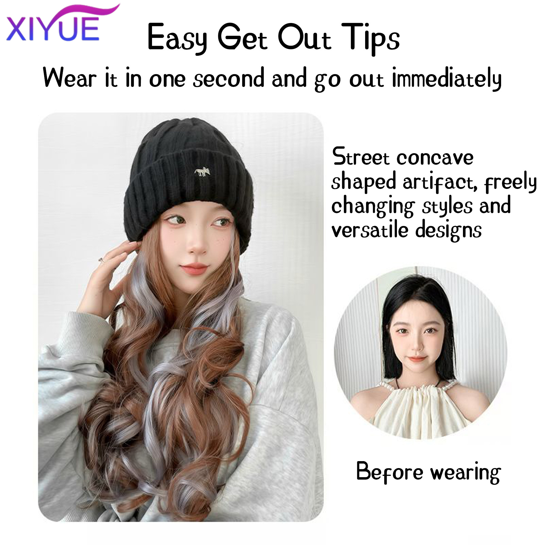 XY Synthetic Hat Wig Beanies H - Beanie Winter Hat 리뷰 및 가격