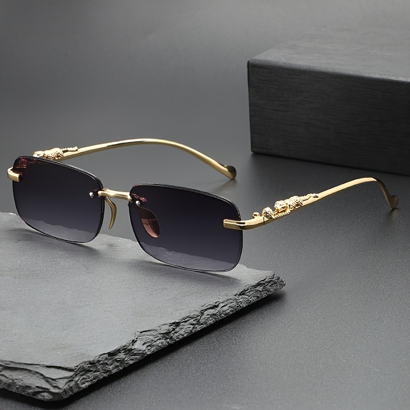 Fashion Rimless Metal Sunglass - Men'S Fashion Glasses 리뷰 및 가격