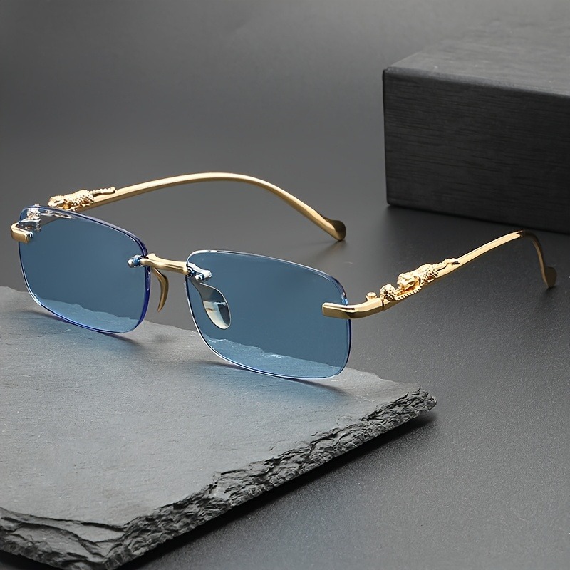 Fashion Rimless Metal Sunglass - Men'S Fashion Glasses 리뷰 및 가격