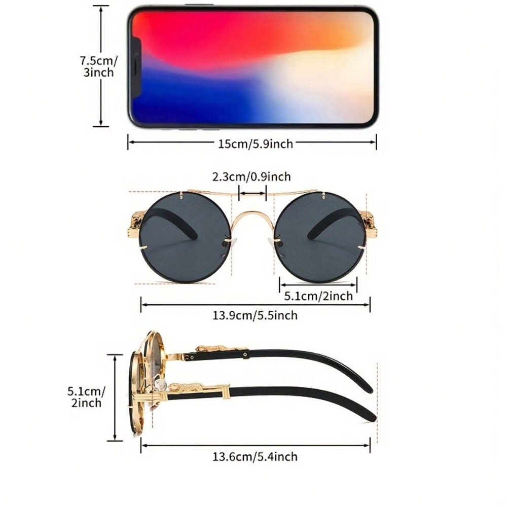 Stylish Round Metal Frame Sung - Men Fashion Photography 리뷰 및 가격
