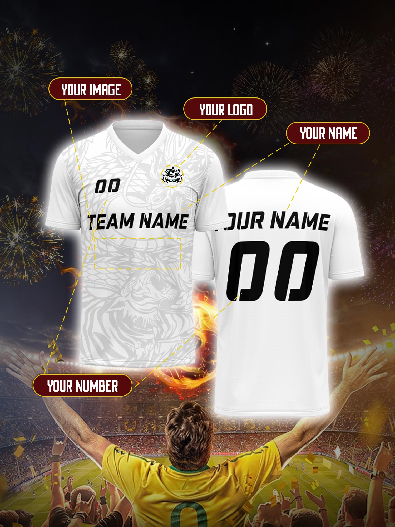 Custom Soccer Jersey With Cust - Mens Fashion Modern 리뷰 및 가격