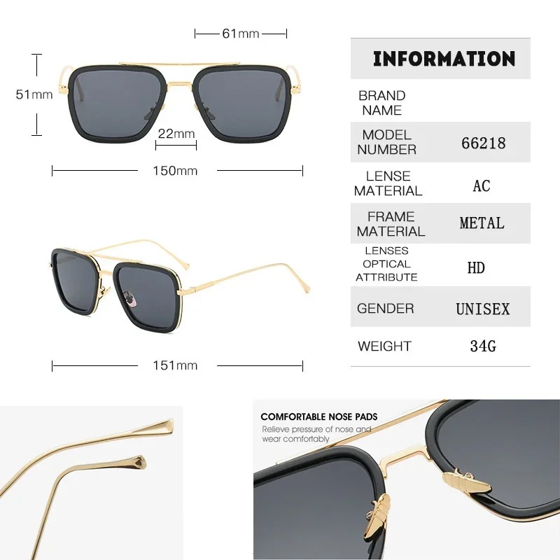 Steam Punk Tony Stark Sunglass - Men'S Fashion Glasses 리뷰 및 가격